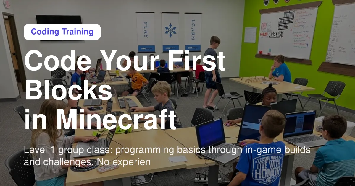 Minecraft Coding Group Level 1 for Beginners